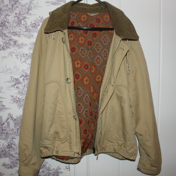 vintage zip-up, button up boho jacket with hood - Picture 1 of 6